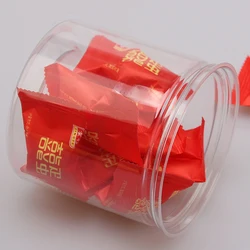 Portable cover plastic cookie jar plastic cylinder for candy food