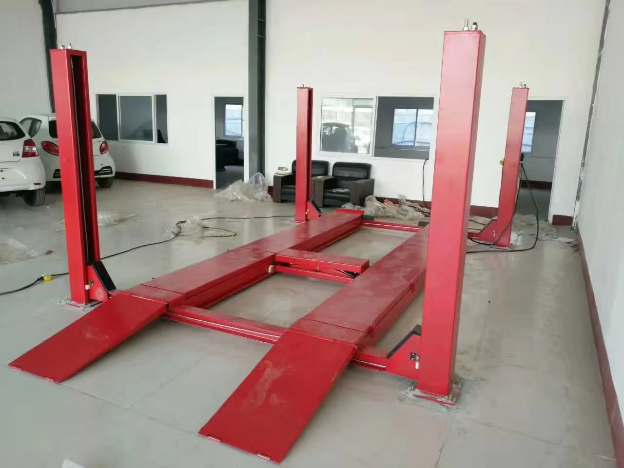 Wholesale 4-Ton Hydraulic Car Lifter 9000 Lbs Four-Post Alignment Lift Economic Steel Model Rolling Jack 4000kg Lifting Capacity