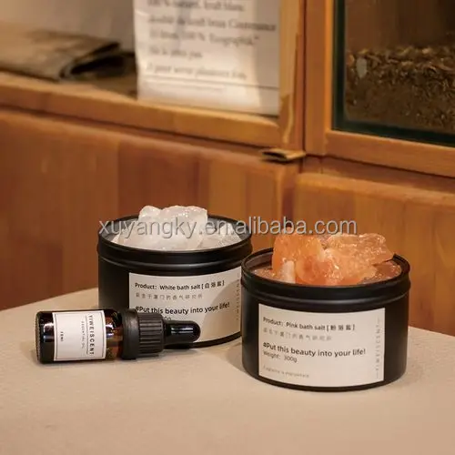 Pink Himalayan Iron Salt LED Lamps Importer Bowl Salt Lamps With Salt Chunks And Wooden Base Electric Cable