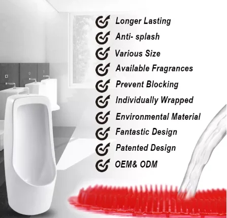 VSCENT News Wave 3.0 Urinal Screens Disposable Mat Partition Anti-odor and Anti-splash Durable for Bathroom All-season Hotel