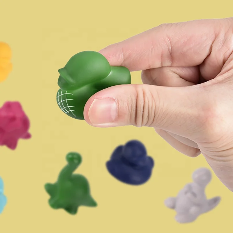 Цветные детские игрушки с подсчетом, утка, динозавр, модель животного, цветное познавательное учебное пособие Монтессори, Игрушки для раннего обучения