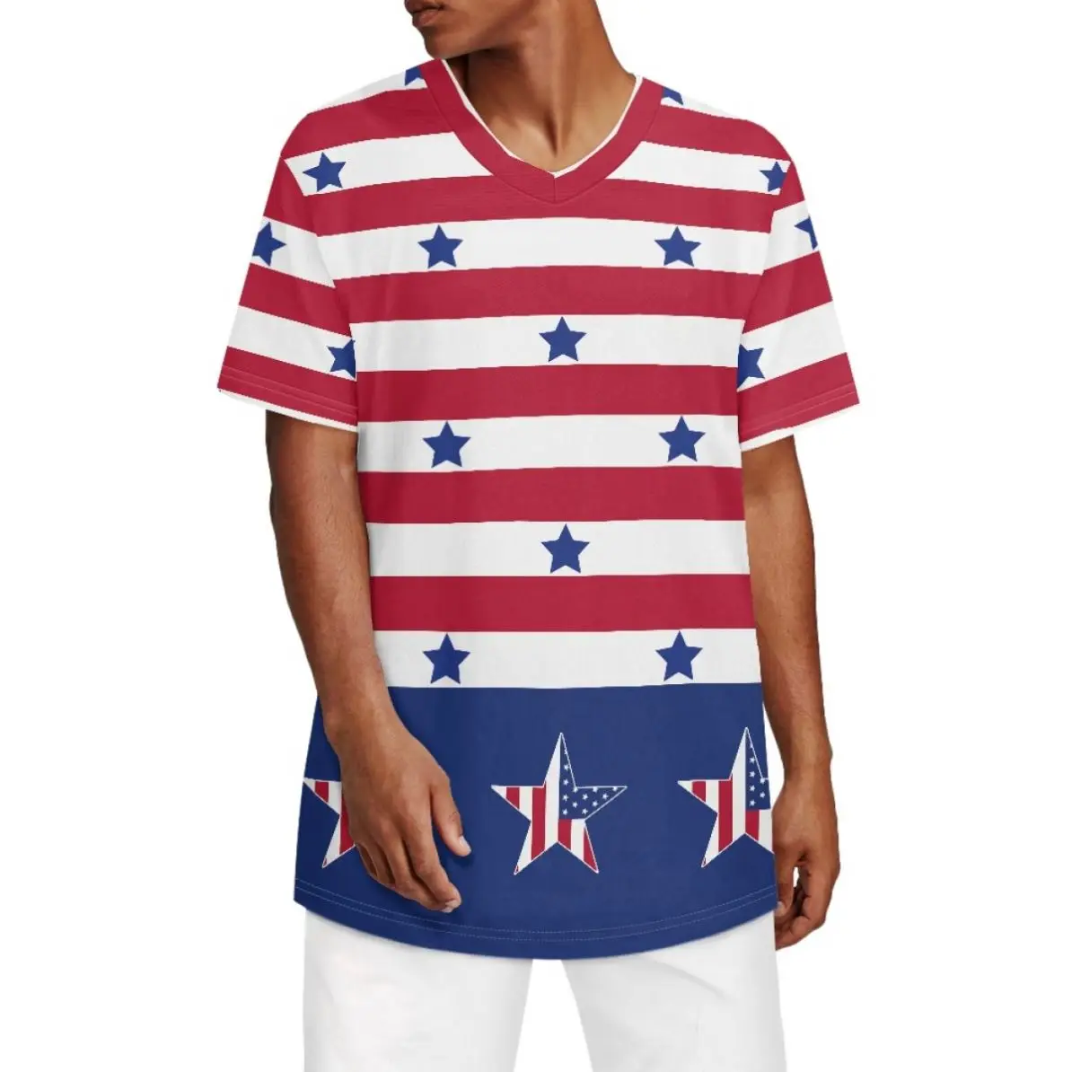 Youth Baseball Jersey Shirt Short Sleeve American Flag 3D Pattern Baseball Jersey Wholesale Custom Baseball Jersey Sublimation