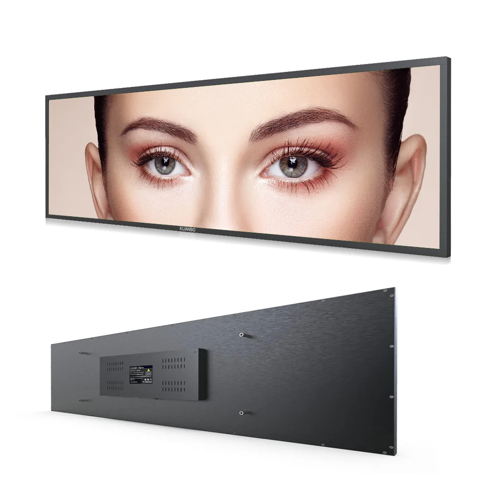 28 Inch LCD Stretched Bar Screen Marketing Digital Shelf Strip LCD Display For Advertising