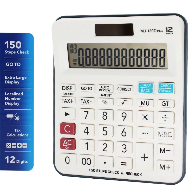 Promotion Big Button 12 digit Dual Power Desktop Calculator