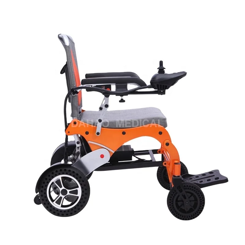 Intelligent 360 degree joystick electric power wheelchair mobility  folding wheel chair for disabled