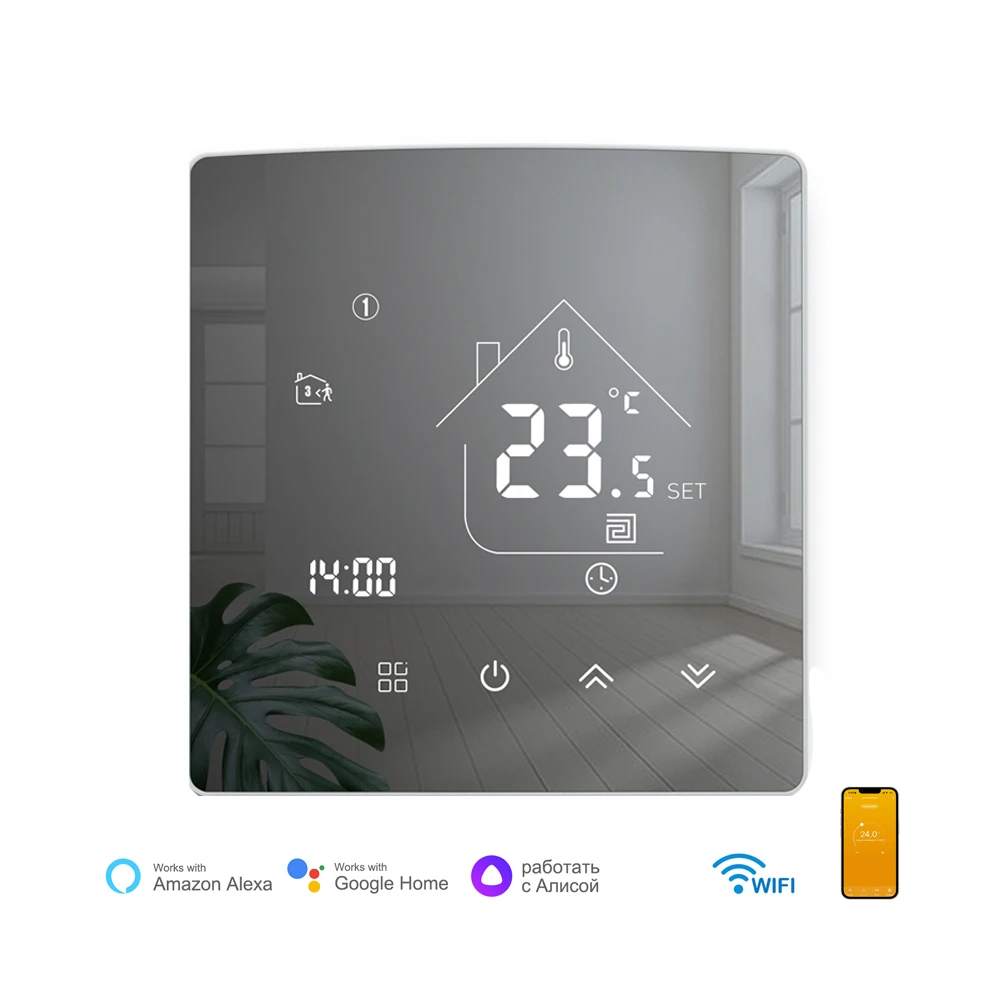 Room heating control Wifi smart thermostat for 16A electric or 3A water heating system