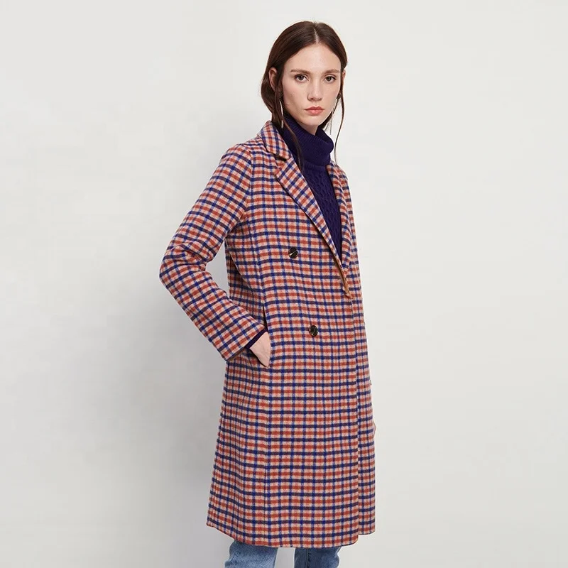 2020 In The Winter Latest Rice White Cashmere Wool Coats Women Double Faced Wool Long Ladies Coat