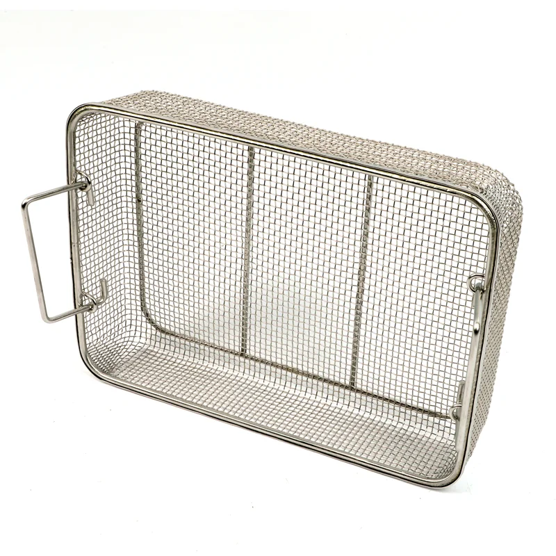 Корзина стерилизации нержавеющей стали полная проволочная сетка медицинская с крышкой