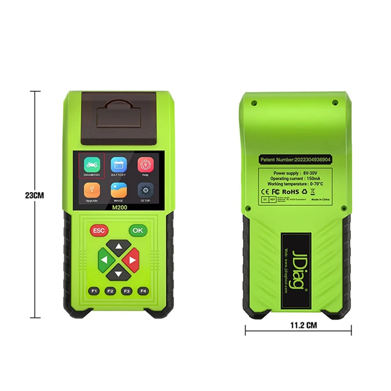 M200 New Product Pre-sale motorcycle scan 17 Cables Upgrade Software Thermal data printing motorcycle scanner with Wifi