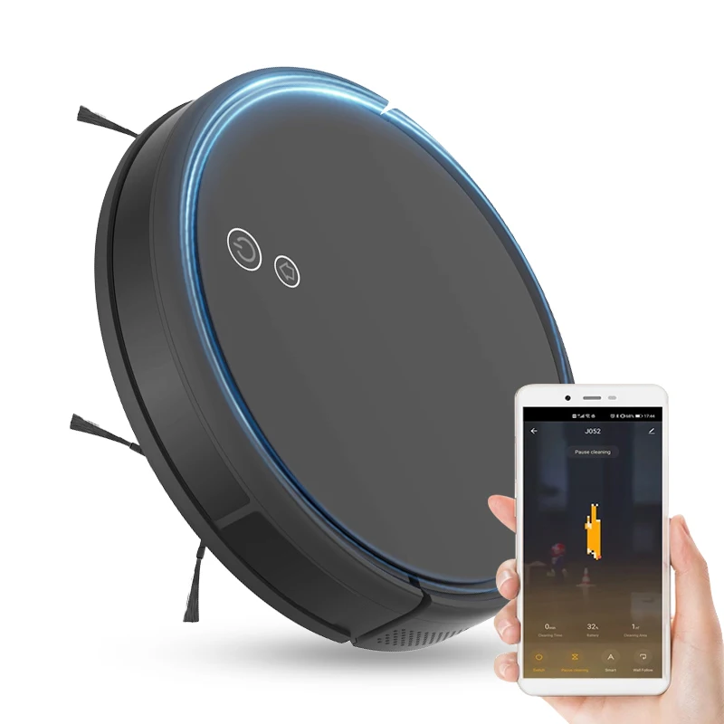 
 2021 New Arrival Robotic Floor Cleaner Efficient Sweeping Mopping Two in One Fuction Intelligent Wifi Carpet Aspirador Robot  