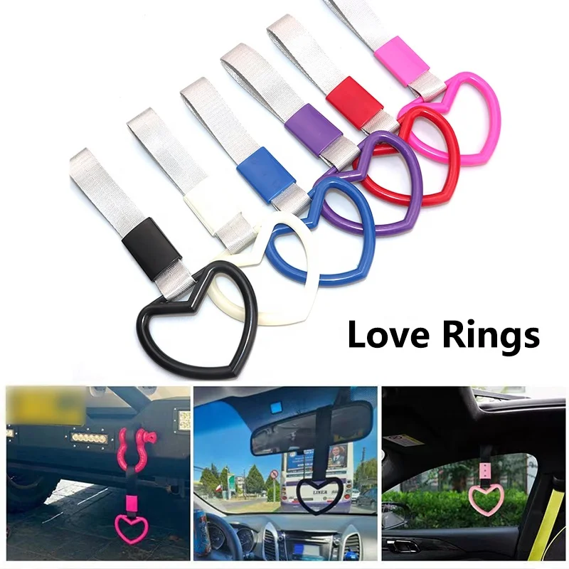 Warning Ring Tsurikawa Ring Heart Jdm Train Bus Handle Hand Strap Drift Charm Strap Auto Accessories Car