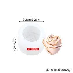 Stereo rose ice hockey silicone ice mold reusable whisky aromatherapy candle mould