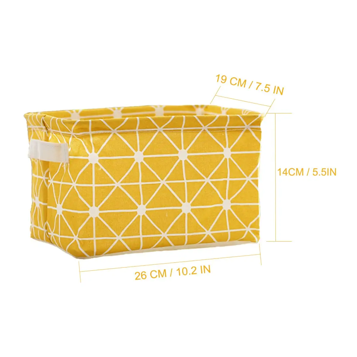 Handle Cotton Linen Blend Storage Bins for Makeup Book Baby Toy Foldable Container Organizer Fabric Storage Receive Baskets