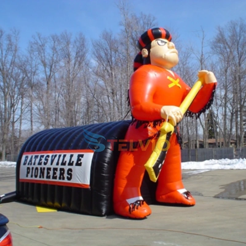 Giant advertisement inflatable mascot tunnel inflatable tiger football tunnel for game entrance