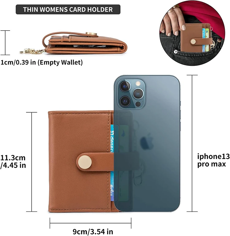 Global Supply Chain #PA1032 Custom your brand GRS certificated wallet woman vegan PU RFID Blocking Bifold Credit Card Holder