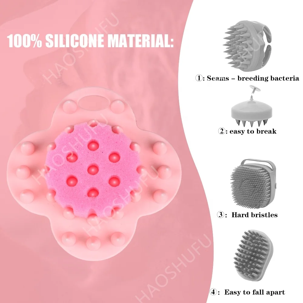 Мягкая силиконовая щётка для волос