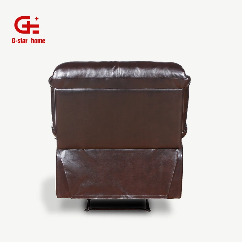 Modern Style Single Seat Recliner Sofa Chair Furniture Black PU Leather Manual Couch Living Room Sofa Set Furniture