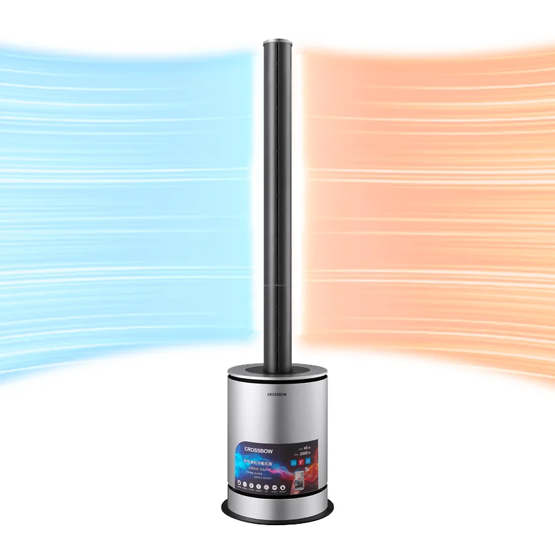 Air Purifier Intelligent Electric Fan Heater Cooling And Heating Bladeless Tower Fan Tuya Control Timer Heater Fan