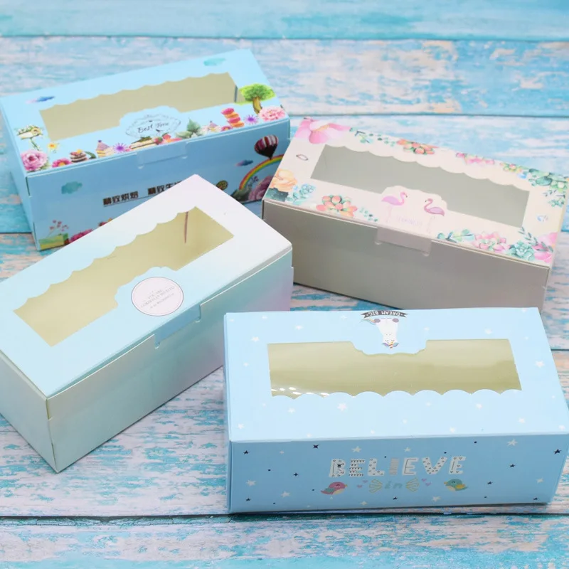 Disposable Tableware Bento Lunch Sandwich Fast Takeaway Packaging Brown Kraft Paper Food Box With Clear Window For Salad