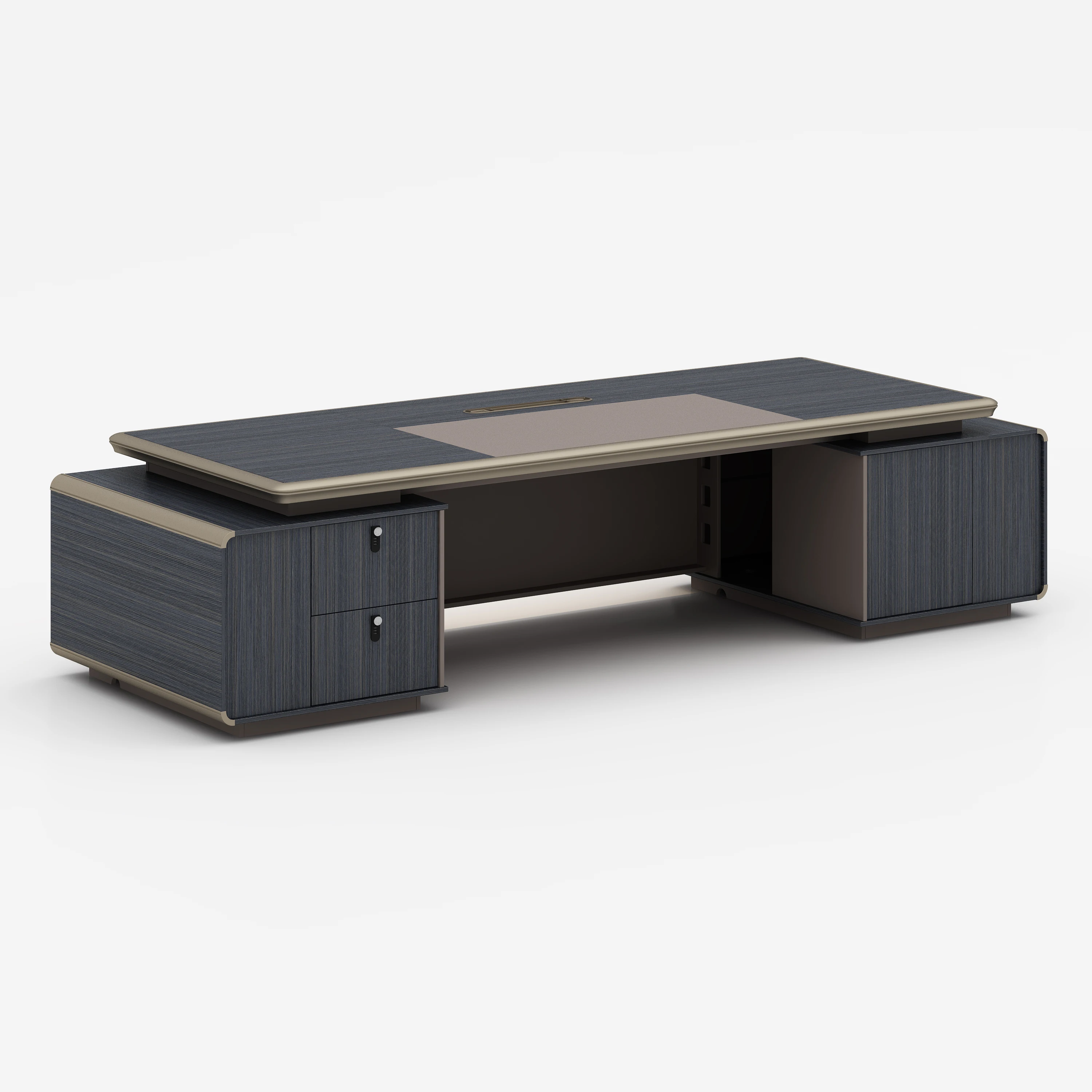 Luxury Escritorio De Oficina Office Desk Set Office Furniture Executive MDF Desk with aluminium edge