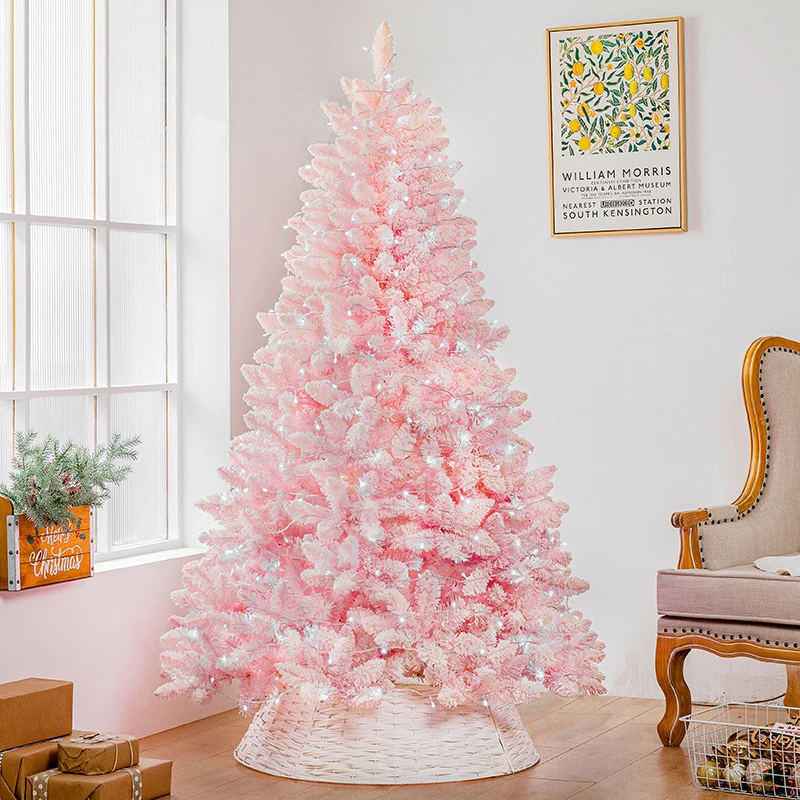 New Luxury Encryption Christmas Tree Large PE Simulation Tree Pink blue macaroon snow tree luminous Christmas