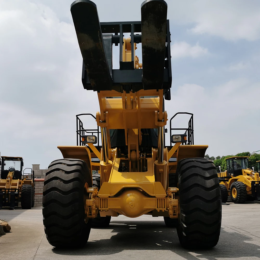 FUDA 26t Front End Wheel Loader With Forklift Attachment - Front Loader Forklift 26 Ton
