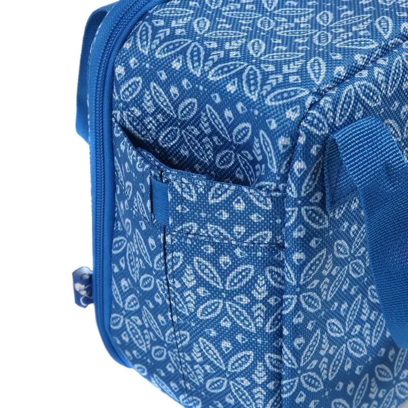 Custom Exterior front/side pocket insulated bag Bohemian Clementine Upright Lunch Bag with Carry Handles