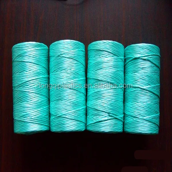 UV 2mm 1PLY 2 PLY  White black yellow  tomato PP hay baler string 3 ply twisted rope twine for agriculture tying string purpose