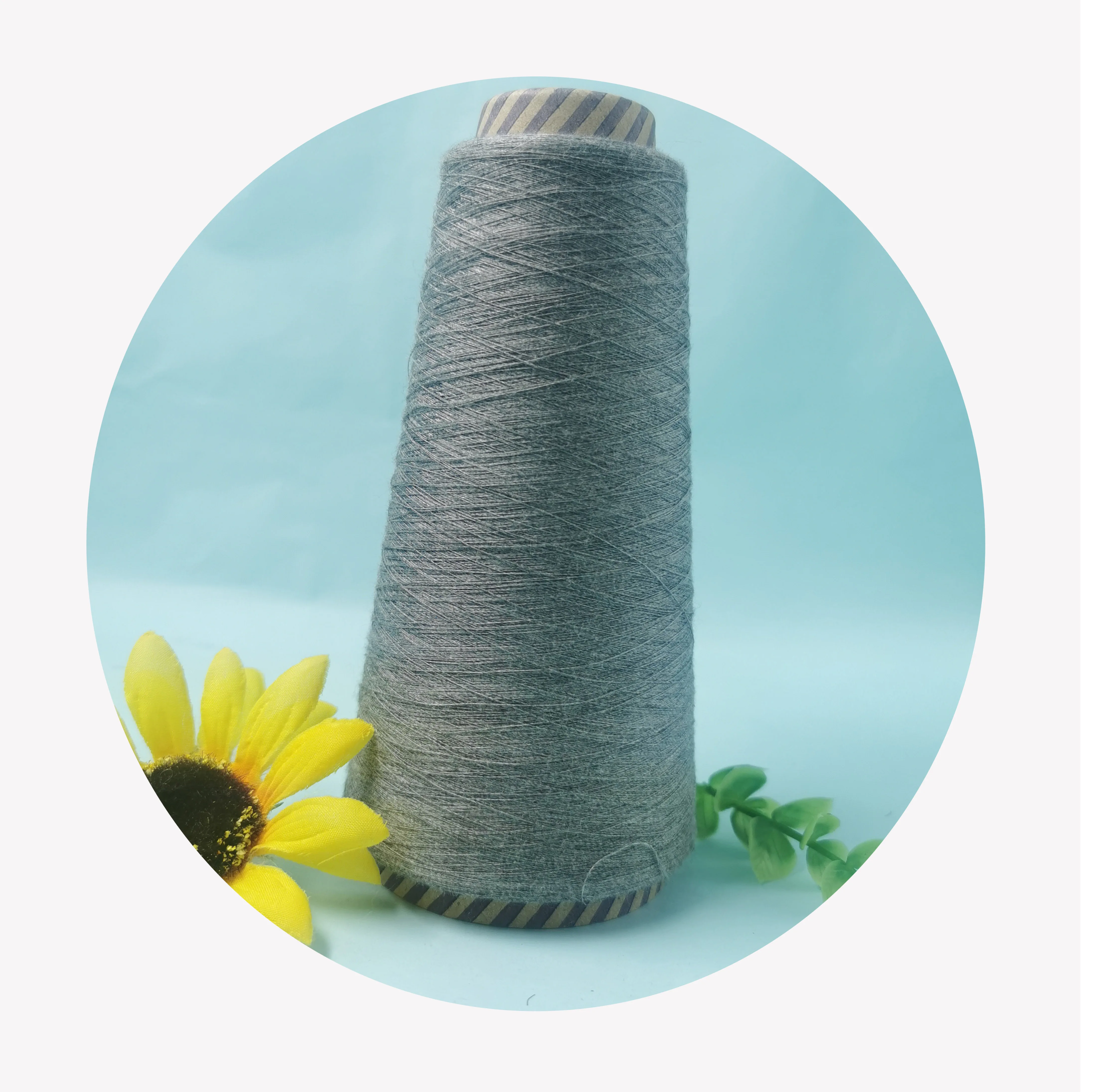 Melange grey color bamboo charcoal yarn for knitting