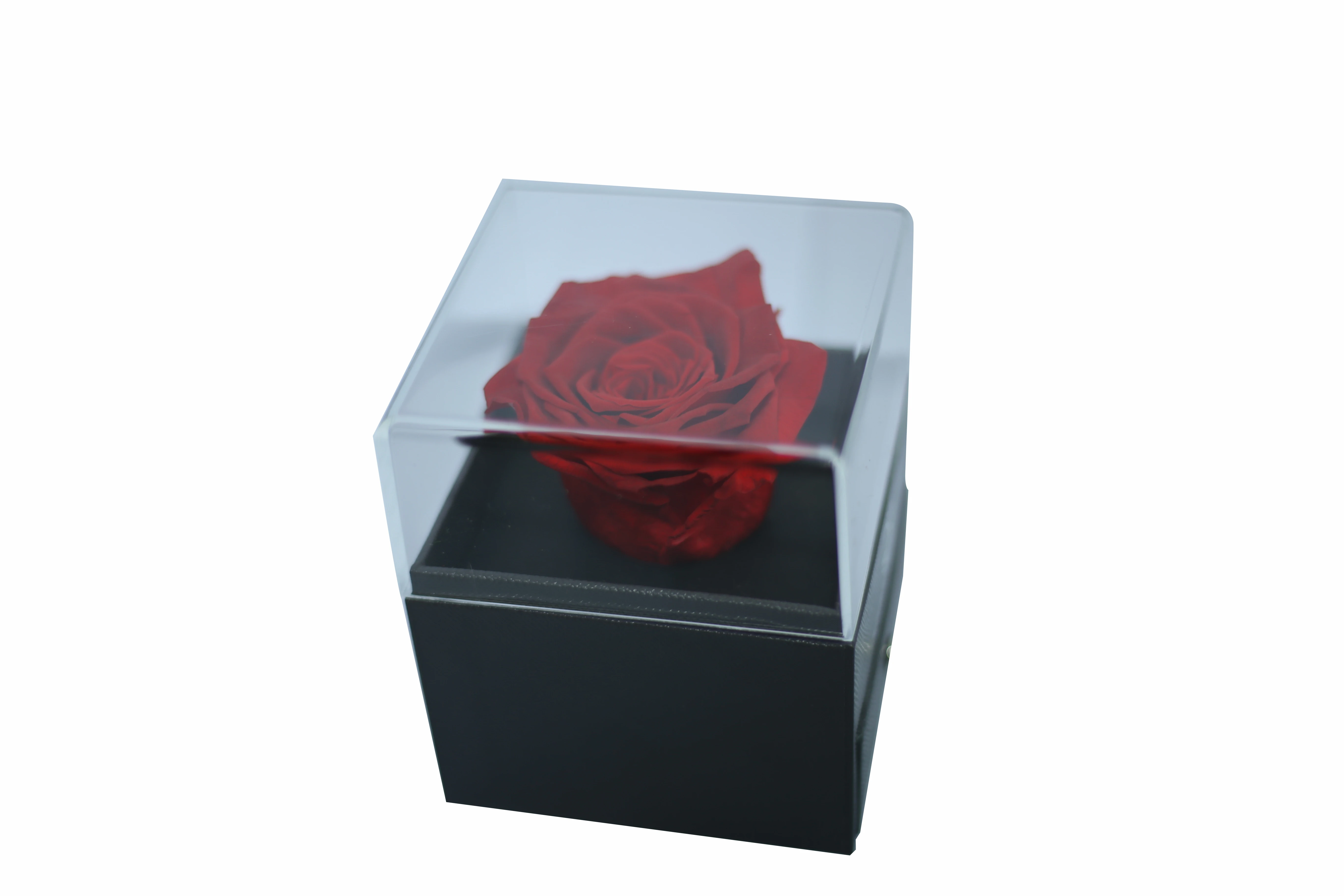 
Drop shipping Hot sale Real Carnation base in the glass 1 pc big flash preserved flower cardboard boxes for flowers 