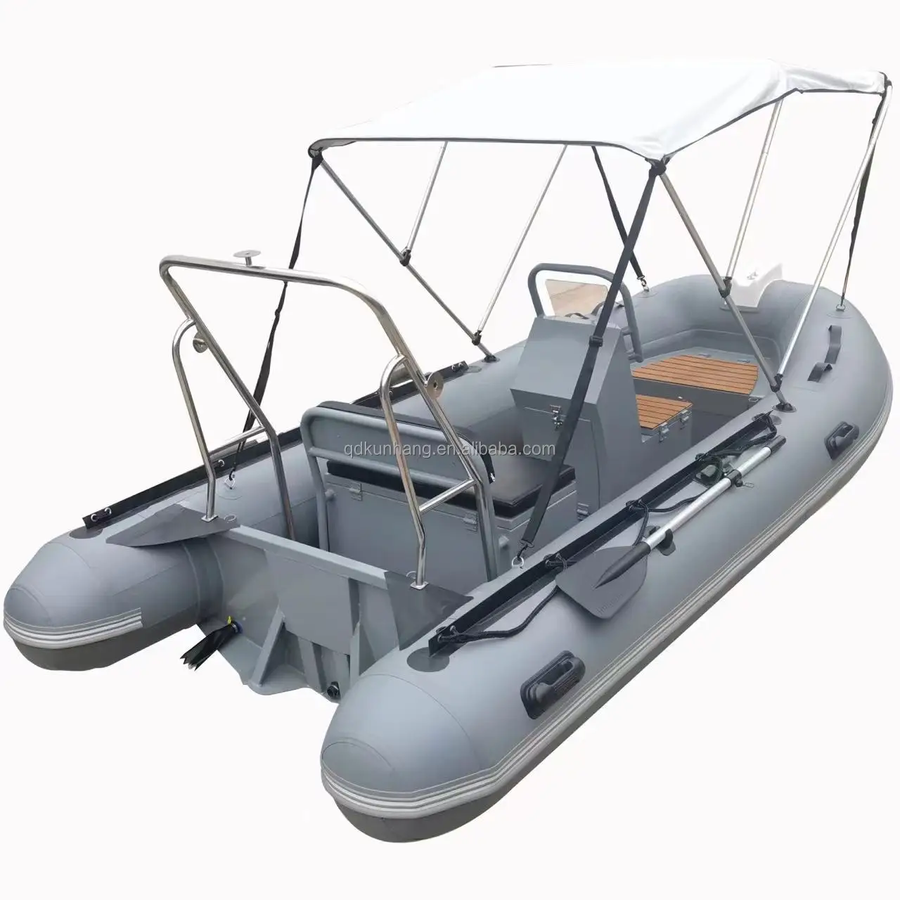 Hot sale 6 capacity high speed rib 380  fishing aluminum rigid hull with bimini top inflatable rib boat for sale