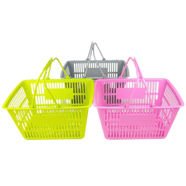 Manufacturer wholesale 10L small plastic hand shopping basket for supermarket and stores