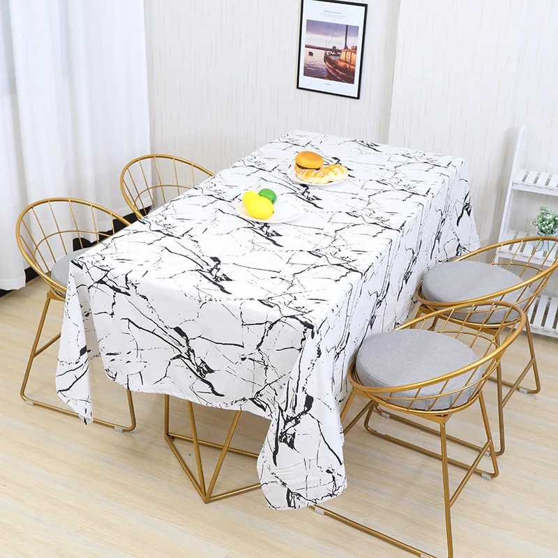 Oilcloth Waterproof Cotton Linen Rectangular Table Cloth For Dining Table Home Party Hotel Table Decoration Cloth