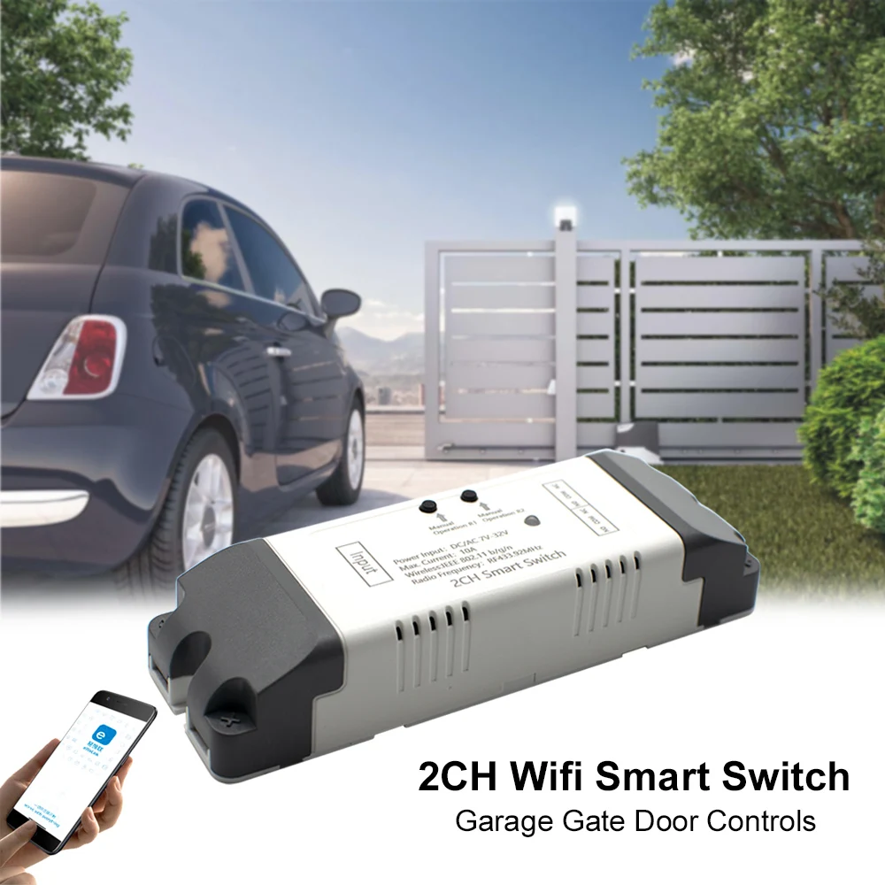 AC 85-250V самоблокирующийся автофиксацией/шаговым управлением Google Home Голосовое управление Alexa модуль eWeLink Wi-Fi 2 канала умный выключатель водяного