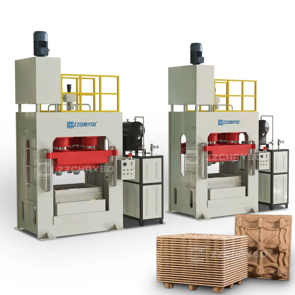Automatic Composite Wood Block Press Machine for Euro Pallet Feet