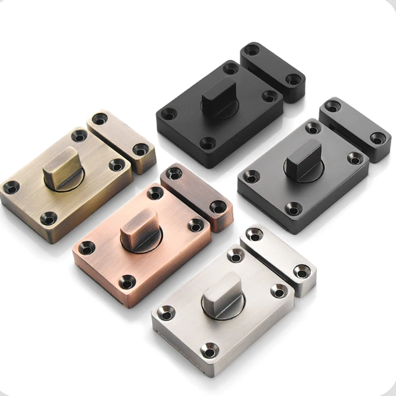 No punching latch bathroom door latch anti-theft buckle door lock bedroom anti-lock artifact buckle hasp surface-mounted lock