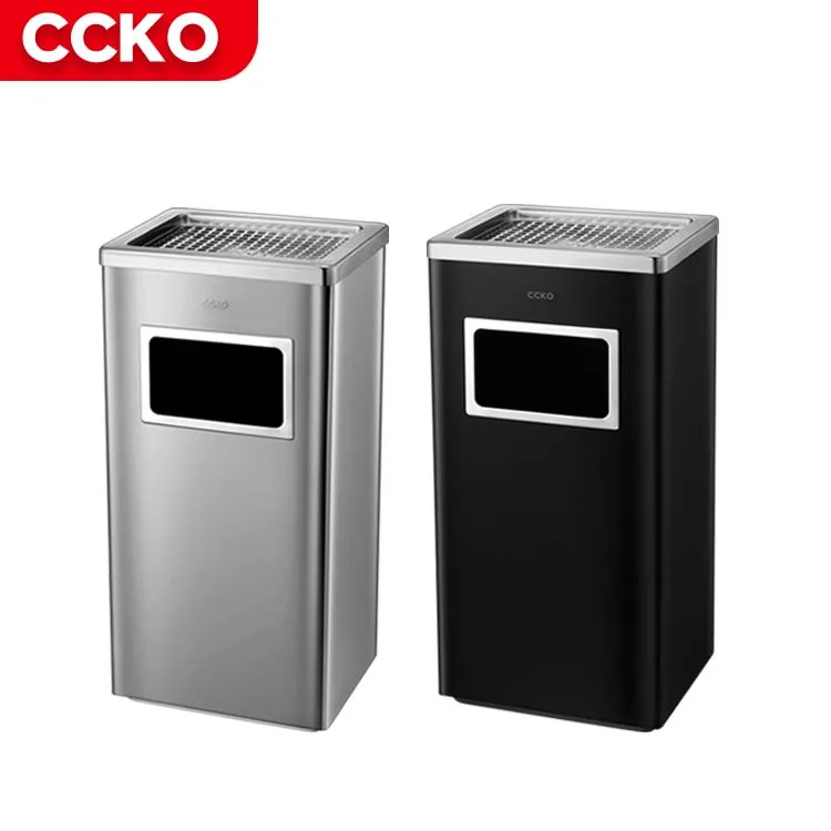 Черные 15 л коммерческие мусорные корзины для пепельницы отеля продажи коммерческая уличная мусорная корзина с педальными металлическими мусорными корзинами