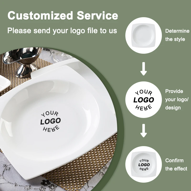 Low price customized logo/printing luxury bone china dishes and plates porcelain ceramic dinner plates dinnerware set