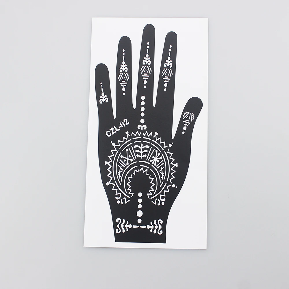 Wholesale Reusable Mylar Henna Finger Paint Stencil For Body Art