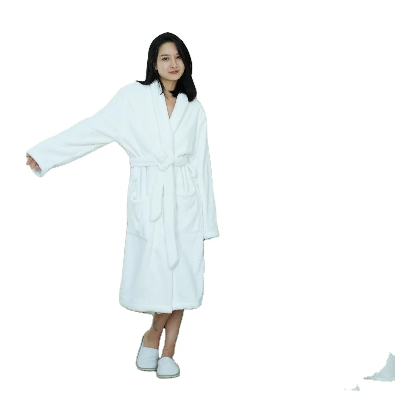 New Arrivals Comfortable customized Hotel Long Bath Robes bathrobes flannel robe