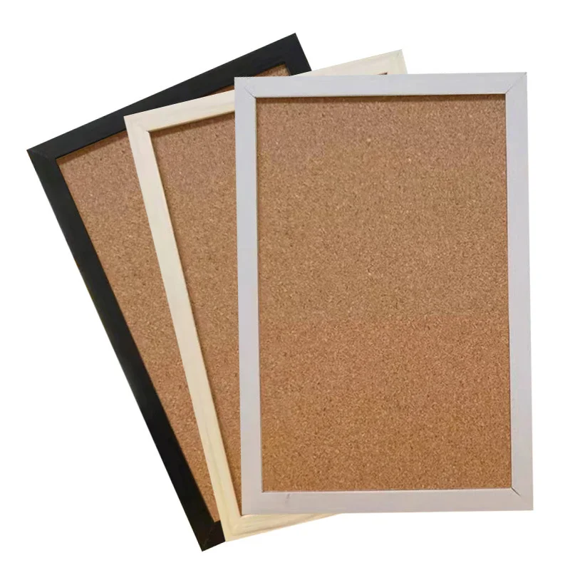 Factory Wholesale Multi Sizes Of Cork Board Display Wood Color Mini Cork Boards With Frame