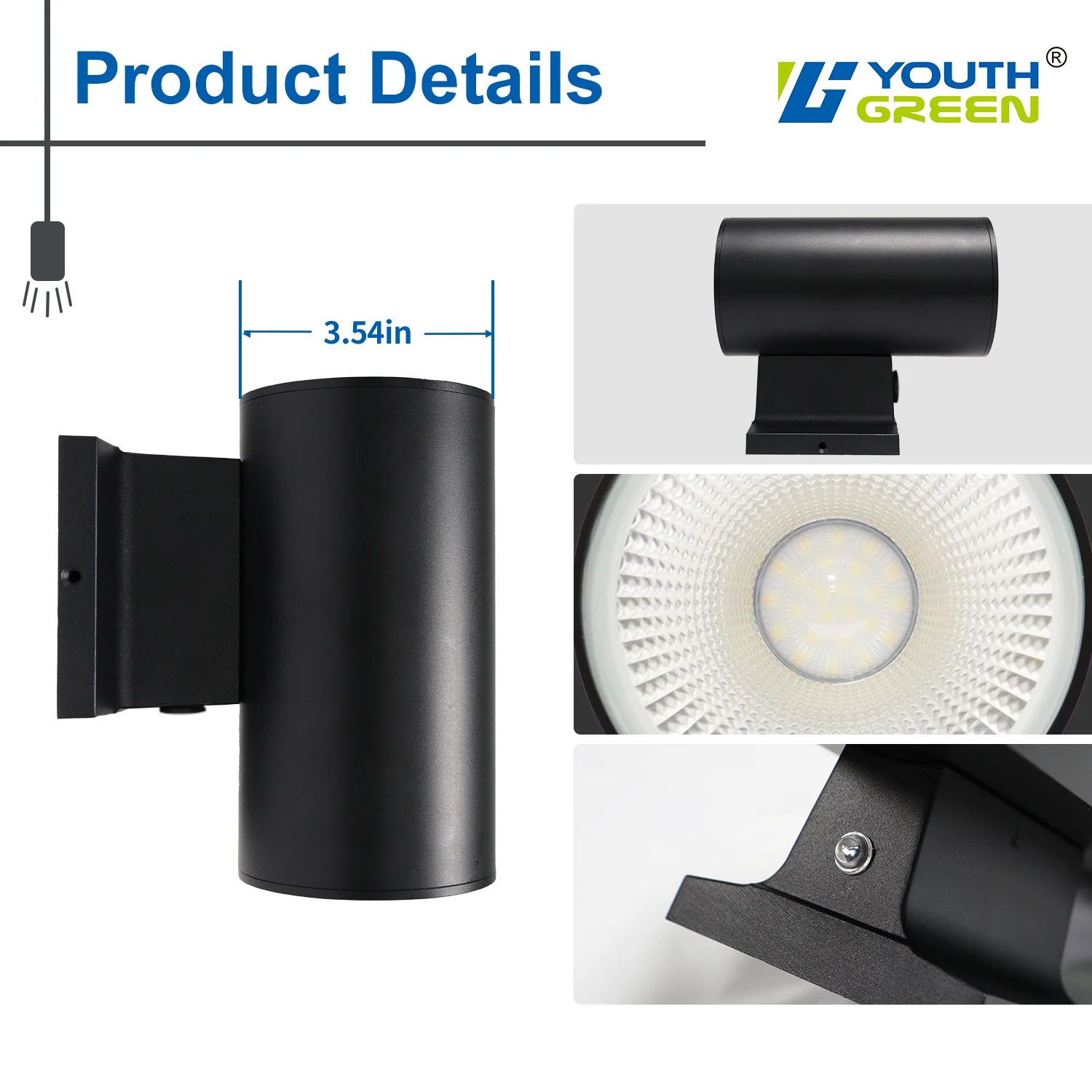 External Wall Lighting Waterproof 6w 12W Led Wall Lamp Outdoor Light Fixtures 5CCT Wall Mount Ip65 Led Garden Light