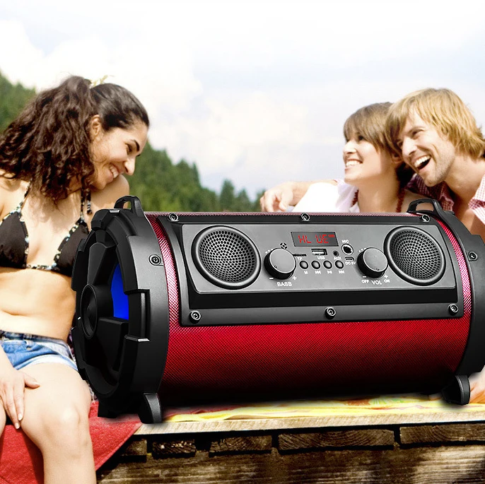 2023 High quality wireless smart retro creative bt stereo surround sound portable stereo High power subwoofer karaoke speaker fa