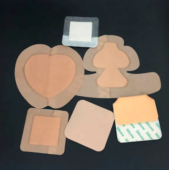 Factory Price Adhesive Ultra Absorbent Silicone Foam Wound  Waterproof Dressing For Bed Sore