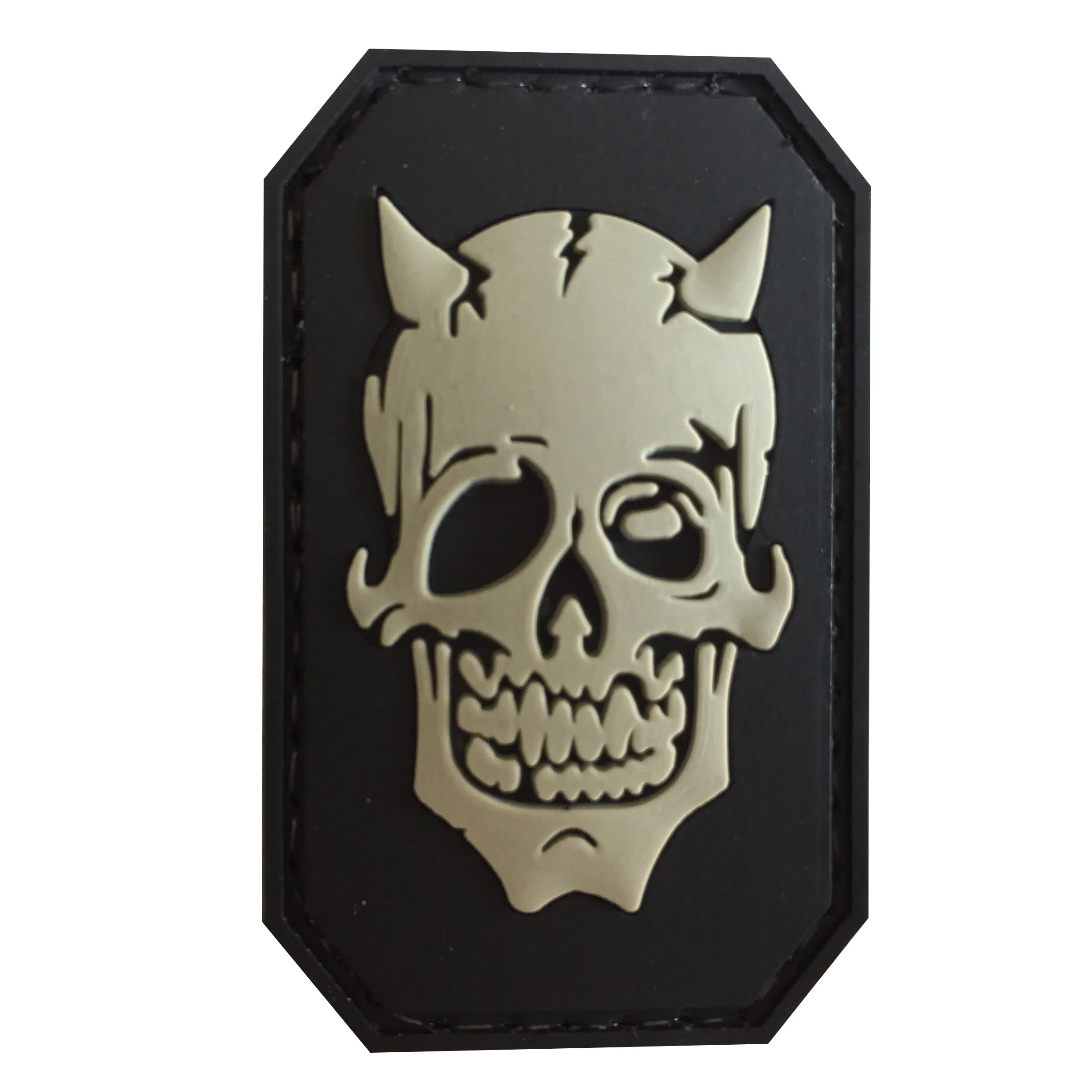 Military Tactical Rubber Patch Custom Fashion China Cartoon 3D Logo Soft PVC Airsoft Patches Private Design with Hook & Loop