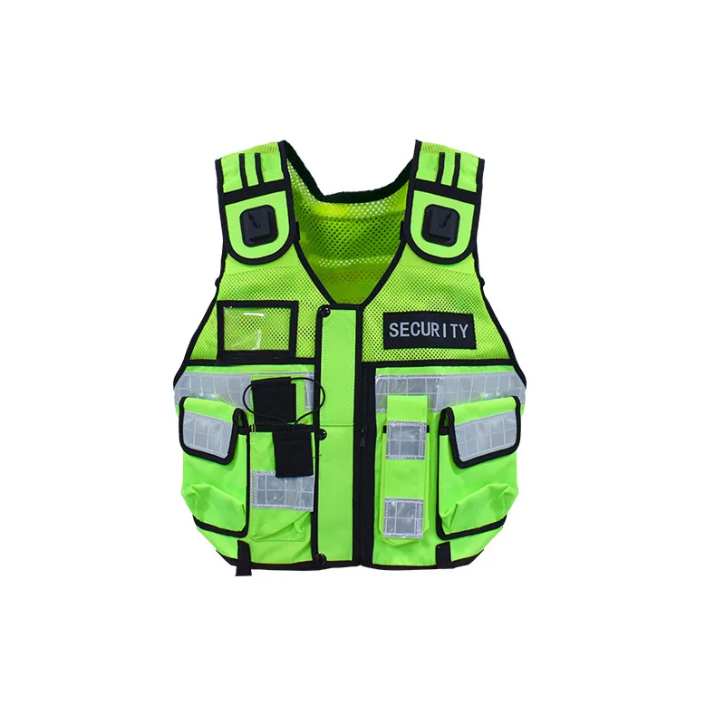 High Quality Security Men Strong Material Reflective Security Safety Vest