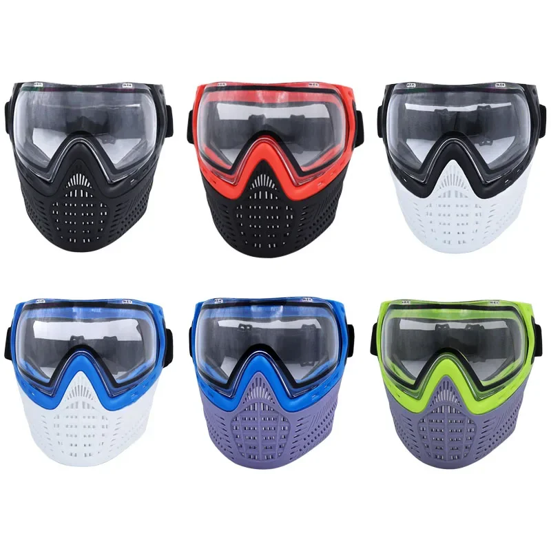 High Quality Full Face Paintball Mask Mask with Double Rubber Material Anti Fog Double Thermal DYE I4 Lens