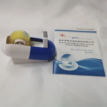 V-TD008 Custom office stationery capsule shape desktop mini packing tape dispenser