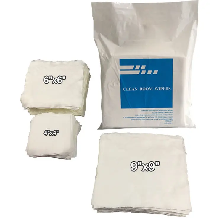 9 X 9inch Industrial Car Cleaning 230gsm Lint Free Disposable Laser Cut Dry Cleanroom Microfiber Wiper