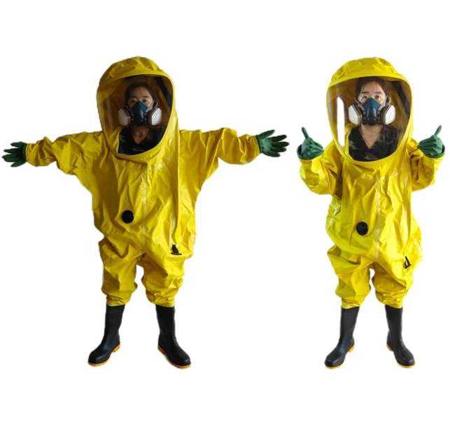 Good quality Class tightness fully enclosed heavy duty chemical protective  for firefighters Body Protection Suit